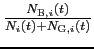 $ {\frac{{\Nb[i](t)}}{{N_i(t)+\Ng[i](t)}}}$